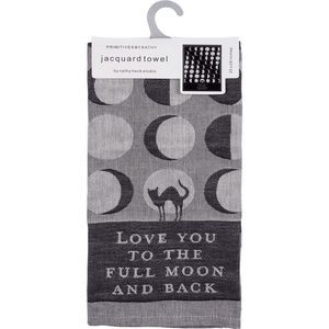 Love You To The Full Moon And Back Kitchen Towel | Cute Kitchen Hand Towel | 20
